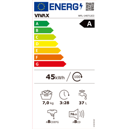 Vivax WFL-140712CI 7 kg elöltöltős mosógép
