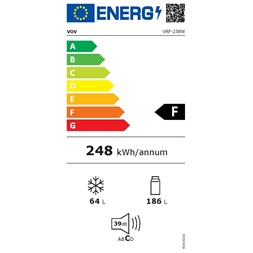 Vov VRF-258W alulfagyasztós hűtőszekrény