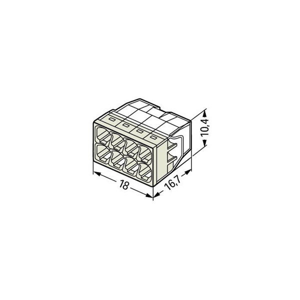 WAGO 2273-208 50 db/csomag COMPACT vezetékösszekötő