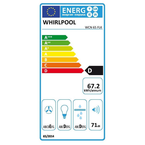 WHIRLPOOL WCN 65 FLK beépíthető páraelszívó