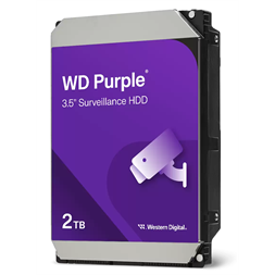 Western Digital 3,5" 2000GB belső SATAIII 5400RPM 64MB PURPLE WD23PURZ winchester 3 év