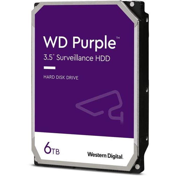 Western Digital 3,5" 6000GB belső SATAIII 5400RPM 128MB PURPLE WD62PURZ winchester 3 év