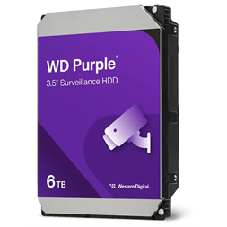 Western Digital 3,5" 6000GB belső SATAIII 5400RPM 256MB PURPLE WD64PURZ winchester 3 év