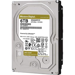 Western Digital 3,5" 6000GB belső SATAIII 7200RPM 256MB Gold WD6003FRYZ winchester