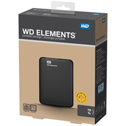 Western Digital Elements Portable WDBUZG0010BBK 2,5" 1TB USB3.0 fekete külső winchester