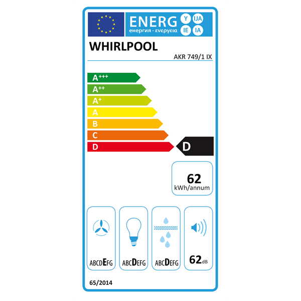 Whirlpool AKR 749/1 IX beépíthető páraelszívó