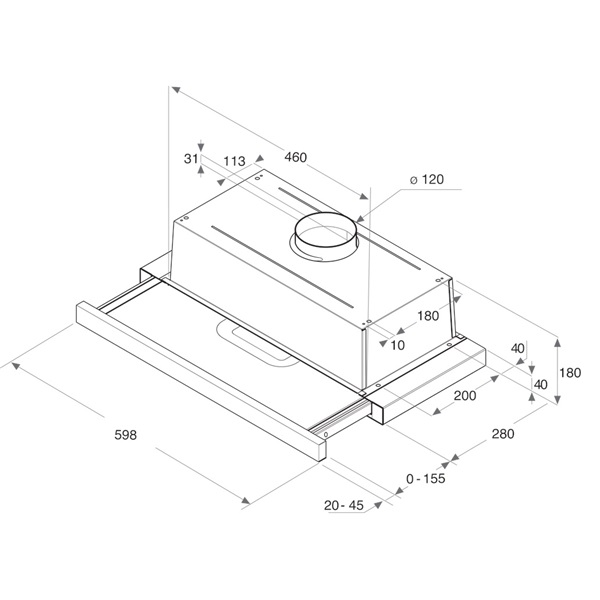 Whirlpool AKR 749/1 WH beépíthető páraelszívó