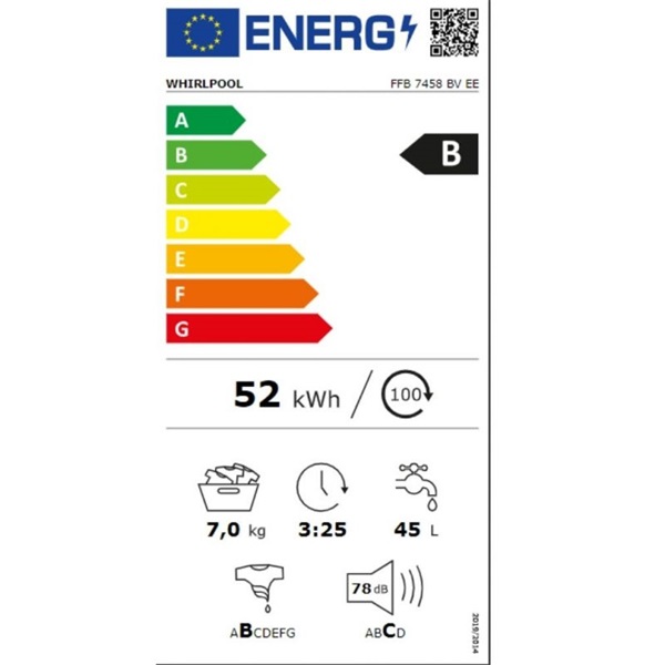 Whirlpool FFB 7458 BV EE 7 kg elöltöltős mosógép