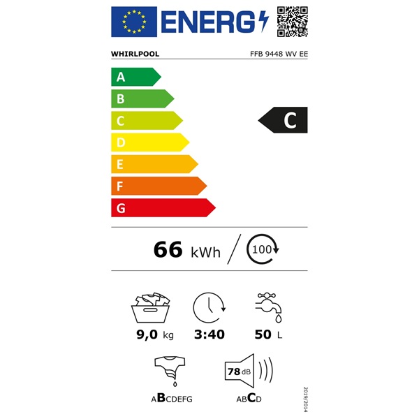 Whirlpool FFB 9448 WV EE elöltöltős mosógép