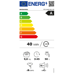 Whirlpool FFD 9489 BCV EE 9 kg elöltöltős mosógép