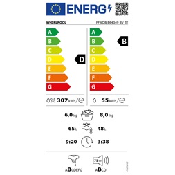 Whirlpool FFWDB 864349 BV EE elöltöltős mosó-szárítógép