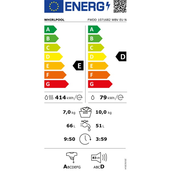 Whirlpool FWDD 1071682 WBV EU N mosó-szárítógép