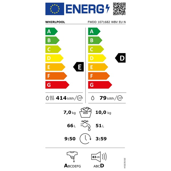 Whirlpool FWDD 1071682 WBV EU N mosó-szárítógép