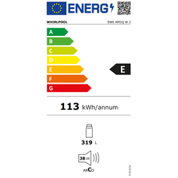 Whirlpool SW6 AM2Q W 2 egyajtós hűtőszekrény