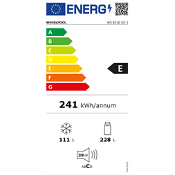 Whirlpool W5 821EOX 2 alulfagyasztós hűtőszekrény