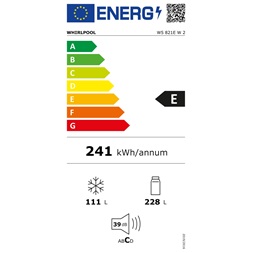 Whirlpool W5 821 EW2 alulfagyasztós hűtőszekrény