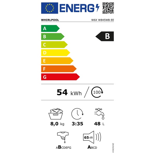 Whirlpool W6X W845WB EE elöltöltős mosógép