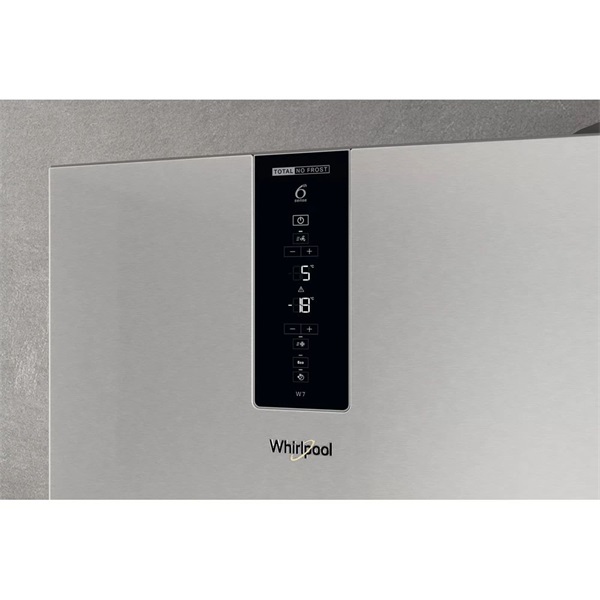 Whirlpool W7X 94T SX Total NoFrost inox alulfagyasztós hűtőszekrény