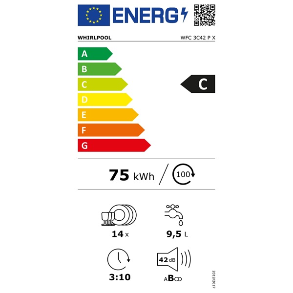 Whirlpool WFC 3C42PX mosogatógép