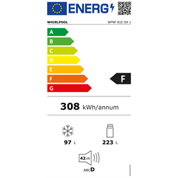 Whirlpool WFNF 81E OX 1 inox alulfagyasztós hűtőszekrény