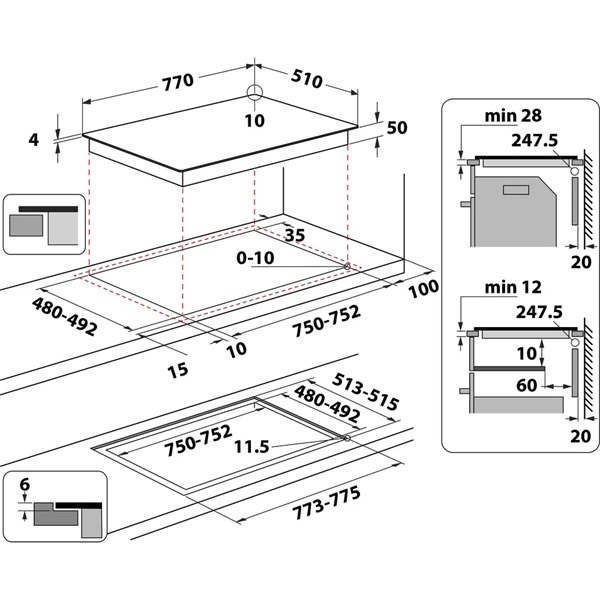 Whirlpool WF S1577 CPNE indukciós főzőlap