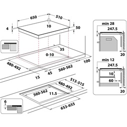 Whirlpool WF S2765 NE/IXL beépíthető indukciós főzőlap