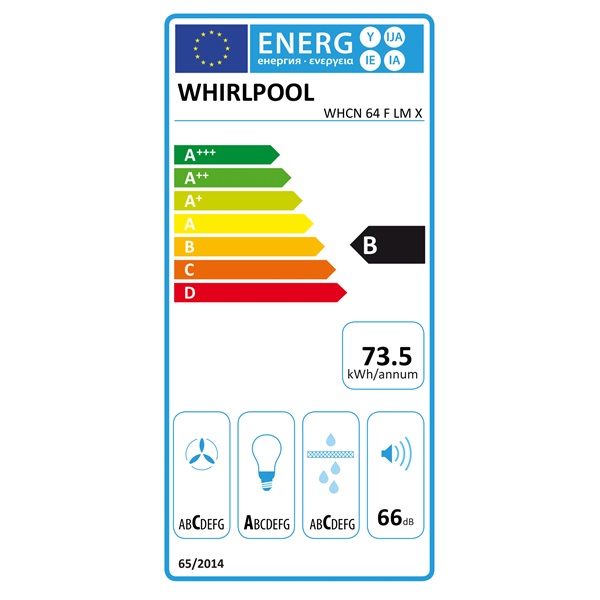 Whirlpool WHCN 64 F LM X beépíthető páraelszívó