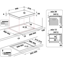 Whirlpool WL S7960 NE beépíthető indukciós kerámia főzőlap