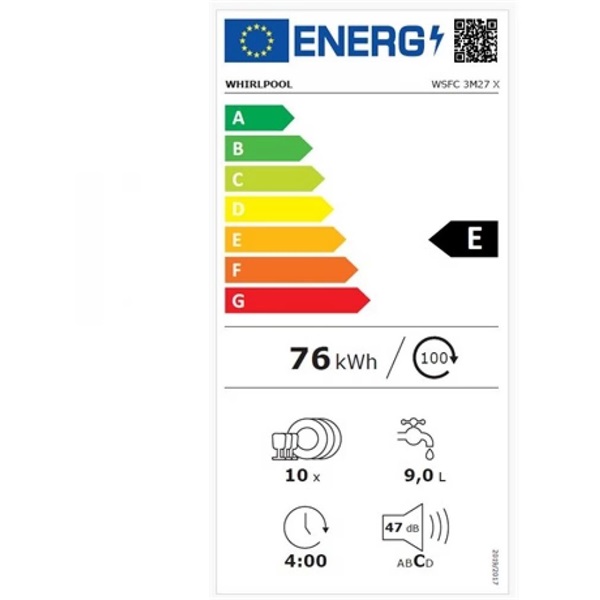 Whirlpool WSFC 3M27 X mosogatógép