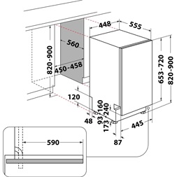 Whirlpool WSIP 4O23 PFE beépíthető mosogatógép