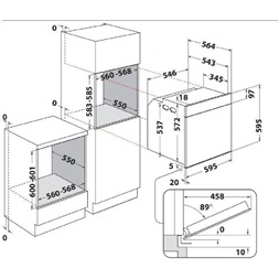 Whirlpool AKZ9 6290 NB beépíthető sütő