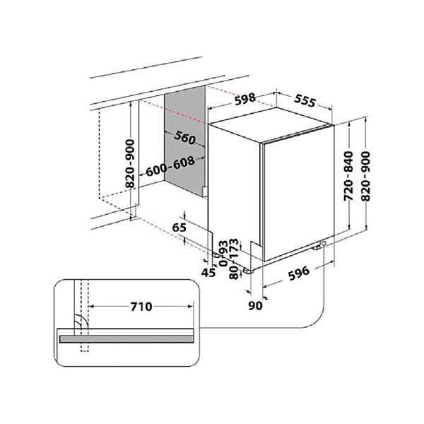 Whirlpool hirpool W7I HF60 TUS beépíthető mosogatógép