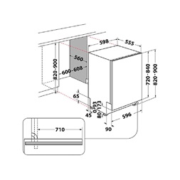 Whirlpool hirpool W7I HF60 TUS beépíthető mosogatógép