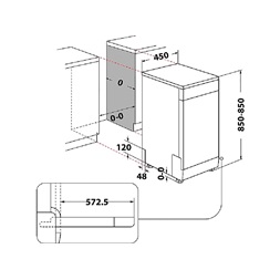 Whirlpool WSFO 3B23 P mosogatógép