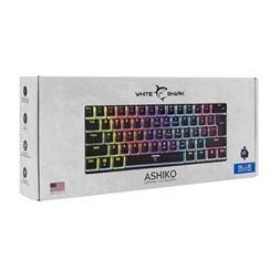 White Shark ASHIKO GK-2202B/BL-US fekete mechanikus (blue switch) gamer billentyűzet