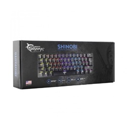 White Shark SHINOBI GK-2022B/BL-HU fekete mechanikus (blue switch) gamer billentyűzet