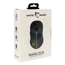 White Shark WARLOCK GM-5010 7D 6400 dpi RGB fekete gamer egér