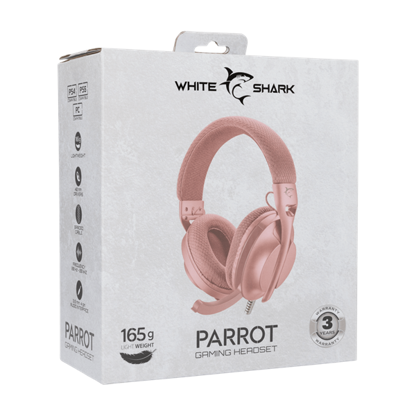 White Shark WS GH-2440P PARROT-P rózsaszín gamer headset