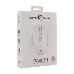 White Shark WS GM-5009W GARETH-W vezetékes fehér gamer egér