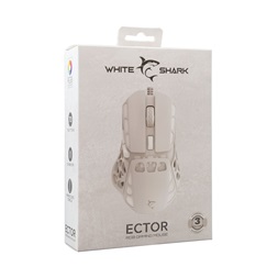 White Shark WS GM-5016W ECTOR-B vezetékes fehér gamer egér