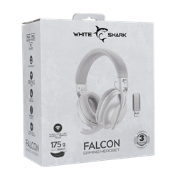 White Shark WS WGH-2441W FALCON-W vezeték nélküli fehér gamer headset