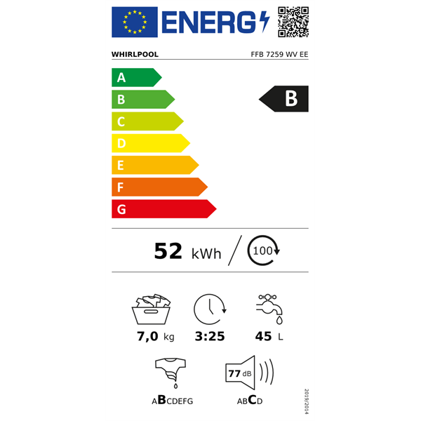 Whirlpool FFB 7259 WV EE 7 kg elöltöltős mosógép