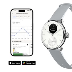 Withings HWA10-model 2 ScanWatch 2 38mm fehér okosóra