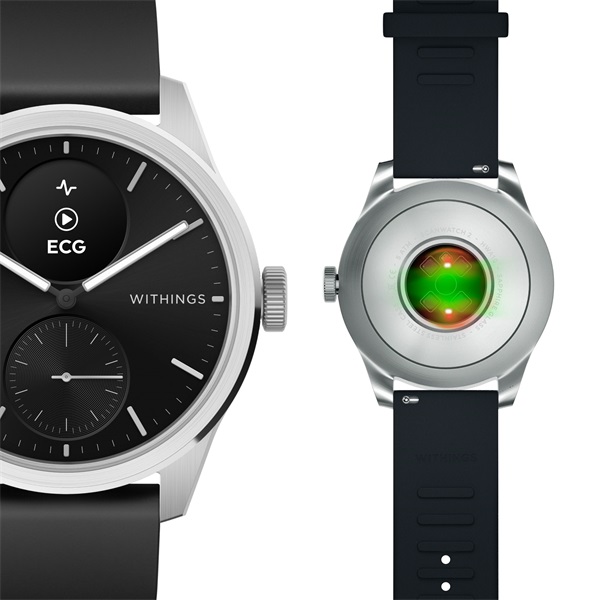 Withings HWA10-model 4 ScanWatch 2 42mm fekete okosóra