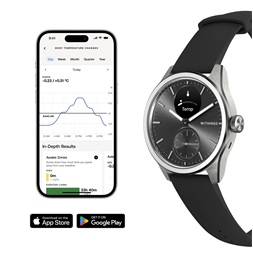 Withings HWA10-model 4 ScanWatch 2 42mm fekete okosóra