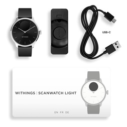 Withings HWA11-model 5 ScanWatch Light 37mm fekete okosóra