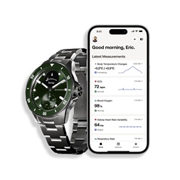 Withings ScanWatch Nova hibrid 42mm zöld okosóra