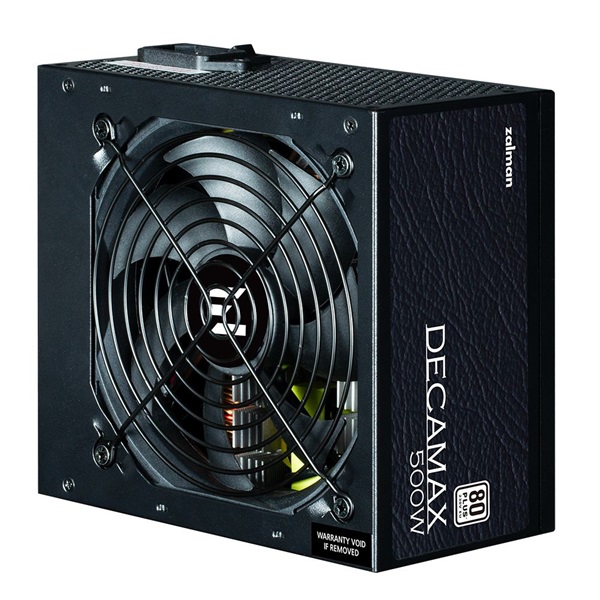 Zalman Decamax 500W 80+ ventillátorral dobozos tápegység