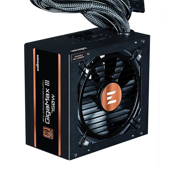 Zalman GigaMax III 750W 80+Bronze ventillátorral félmoduláris dobozos tápegység