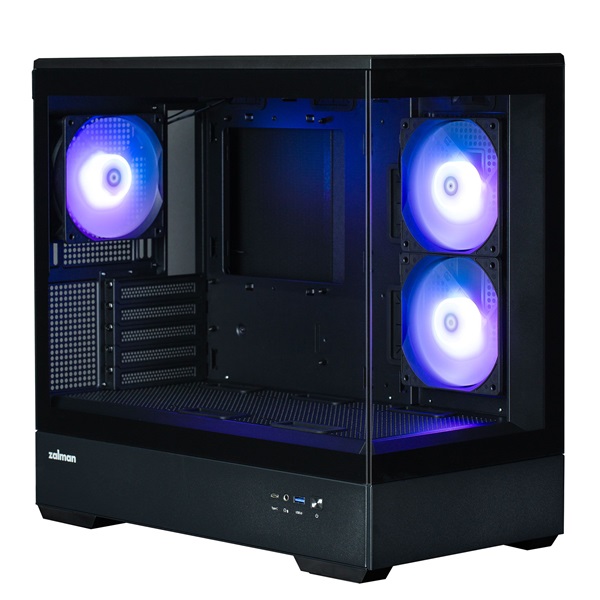 Zalman P30 fekete (táp nélküli) ablakos mATX ház